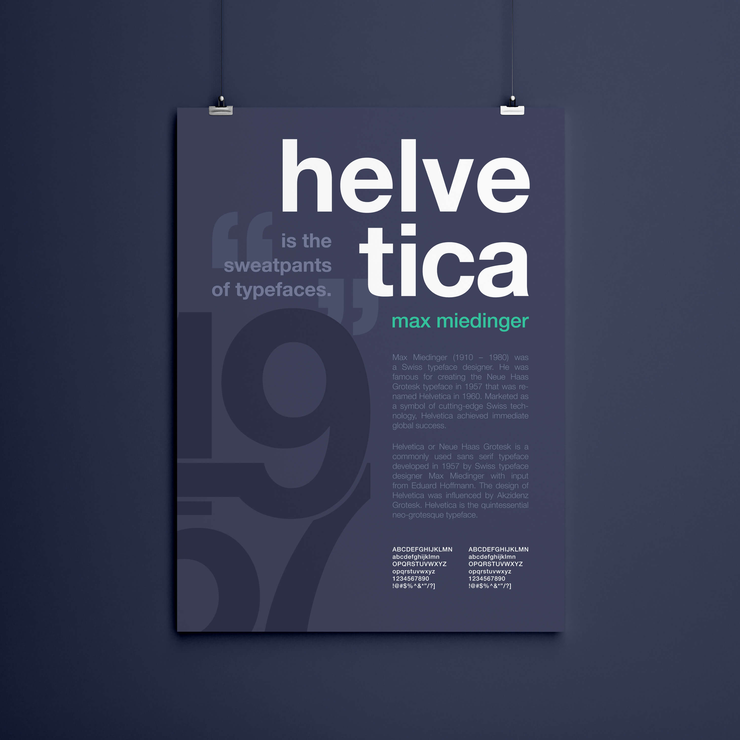 helvetica typeface poster.